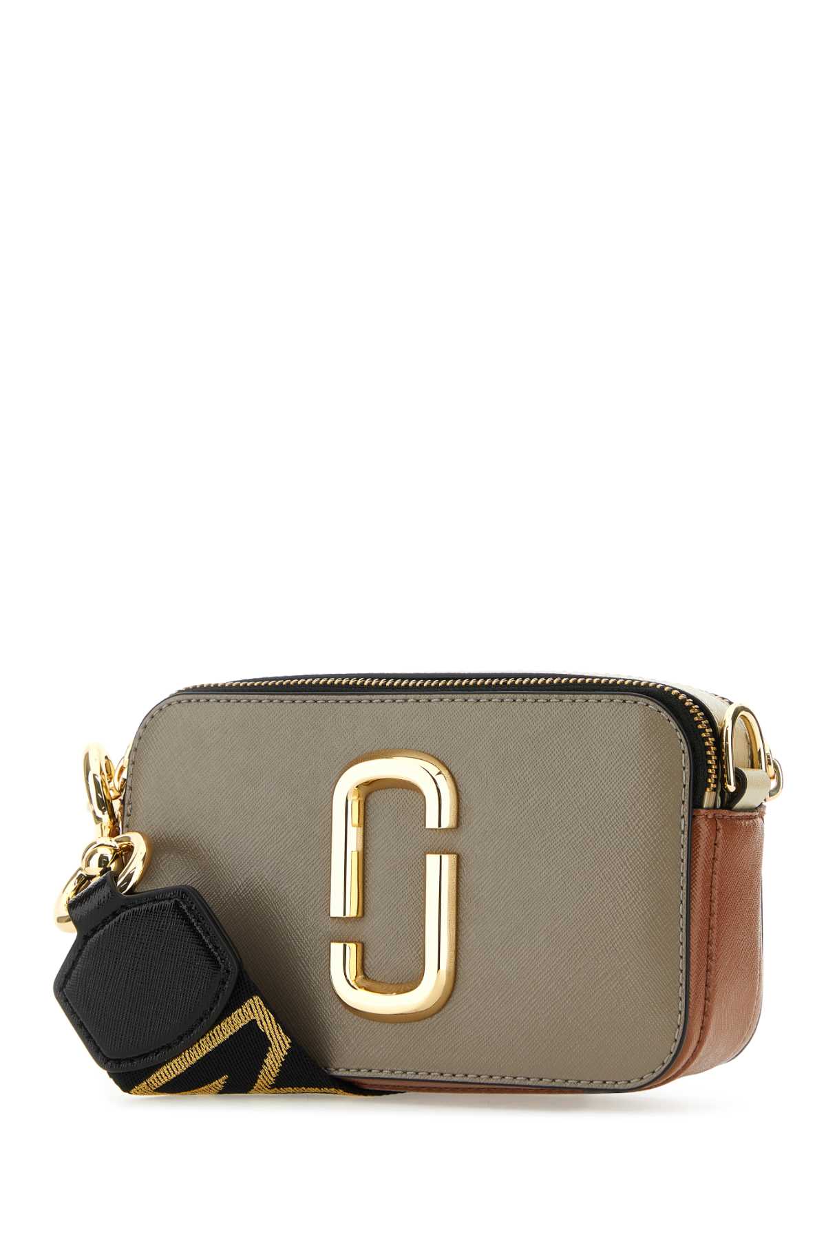 Shop Marc Jacobs Multicolor Leather The Snapshot Crossbody Bag In Cementmulti