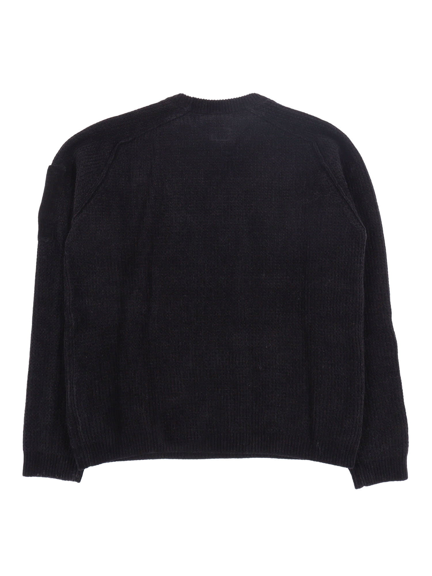 C.p. Company Undersixteen Crewneck Sweater In Black