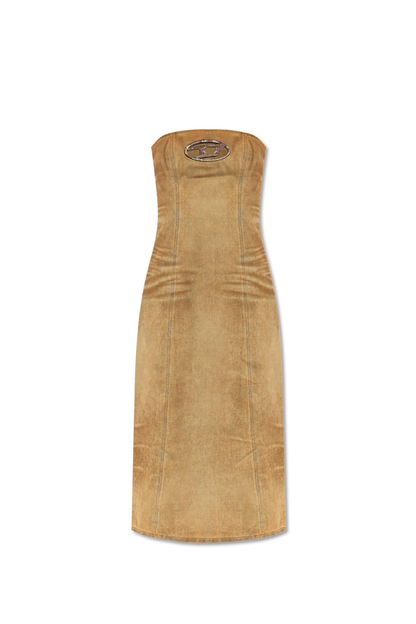 Shop Diesel Dress De-vildress-fsf A15899 In Marrone