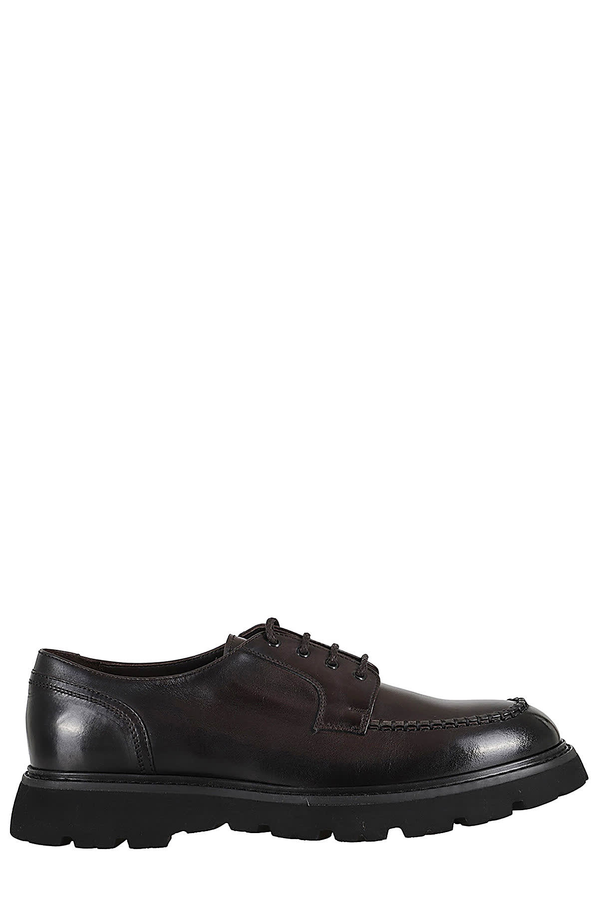 Shop Doucal's Derby Cuc A Pettine In Moro Nero