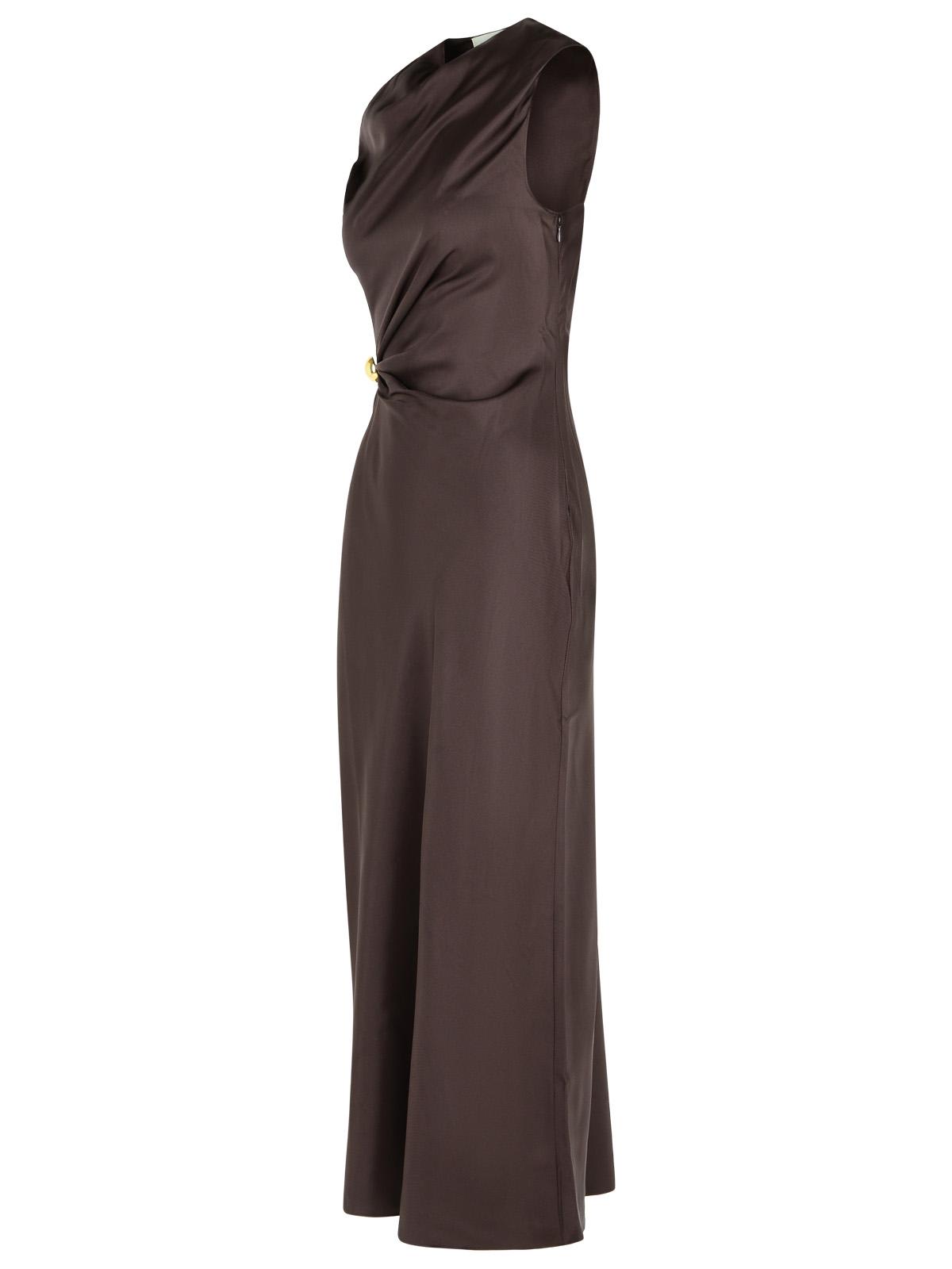 Loulou Studio Abito Roan In Seta Marrone Donna In Brown