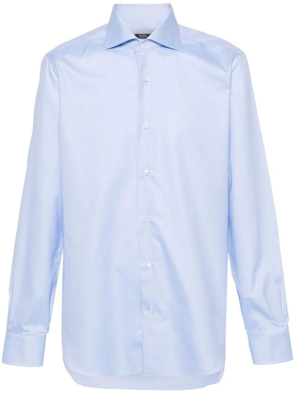 Shop Barba Napoli Neck Shirt In White Blue