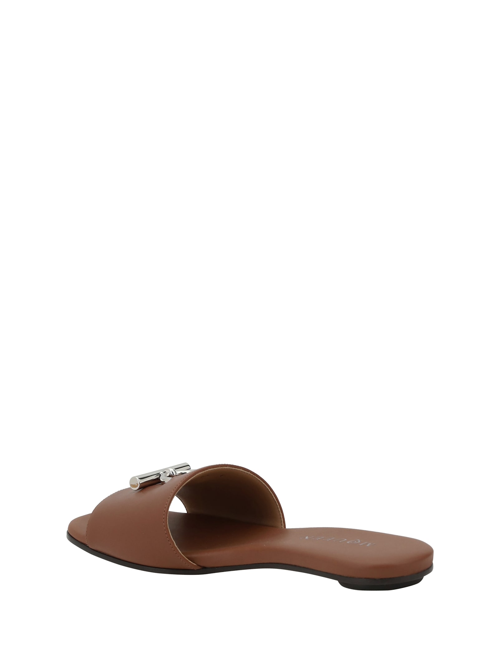 Alexander Mcqueen Arc Flat Slide Sandal In Brown