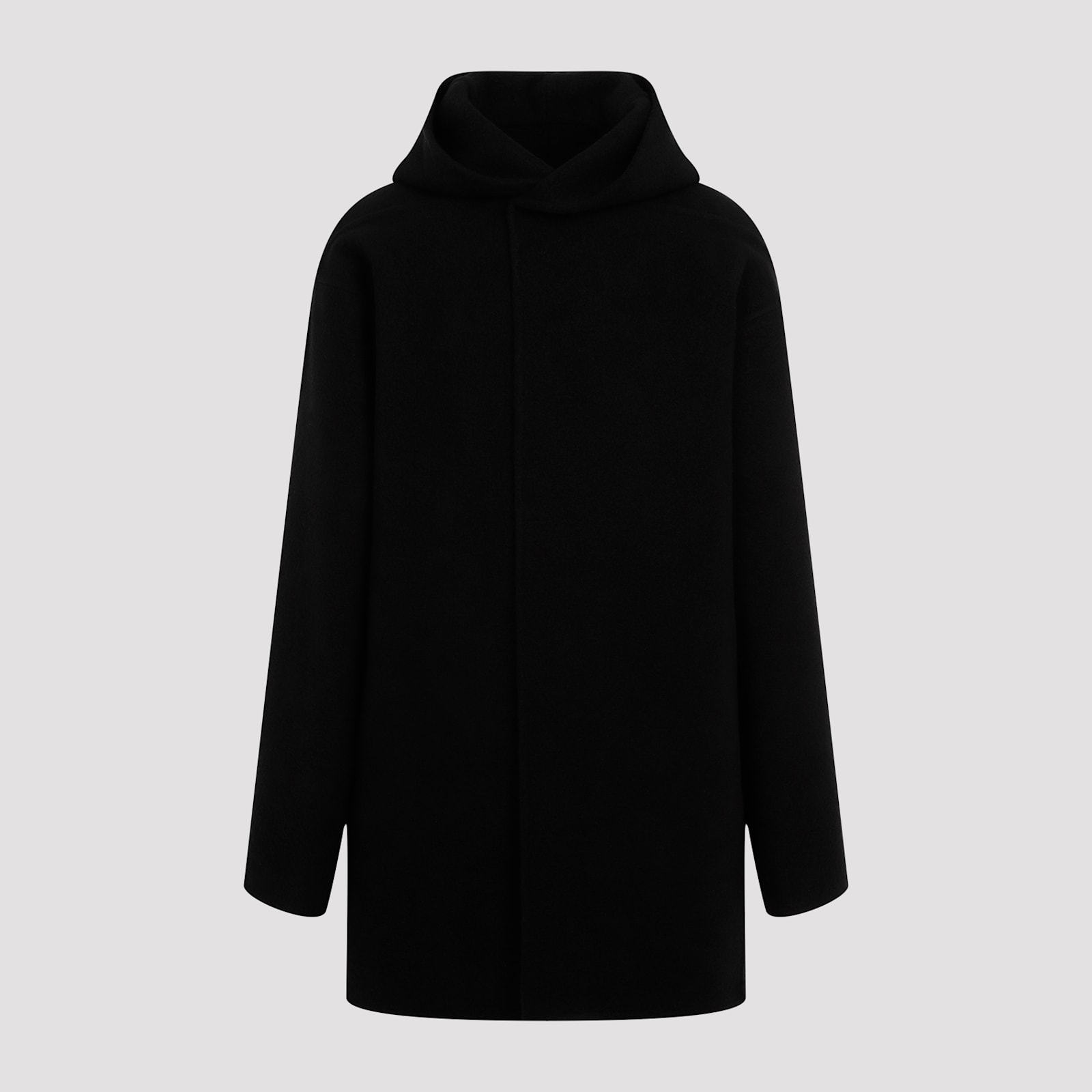 Shop Rick Owens Hooded Robe Coat In Black