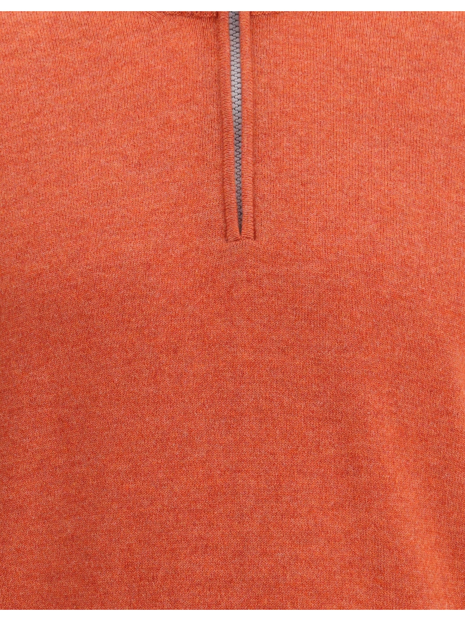 Brunello Cucinelli Men Cashmere Sweater In Orange