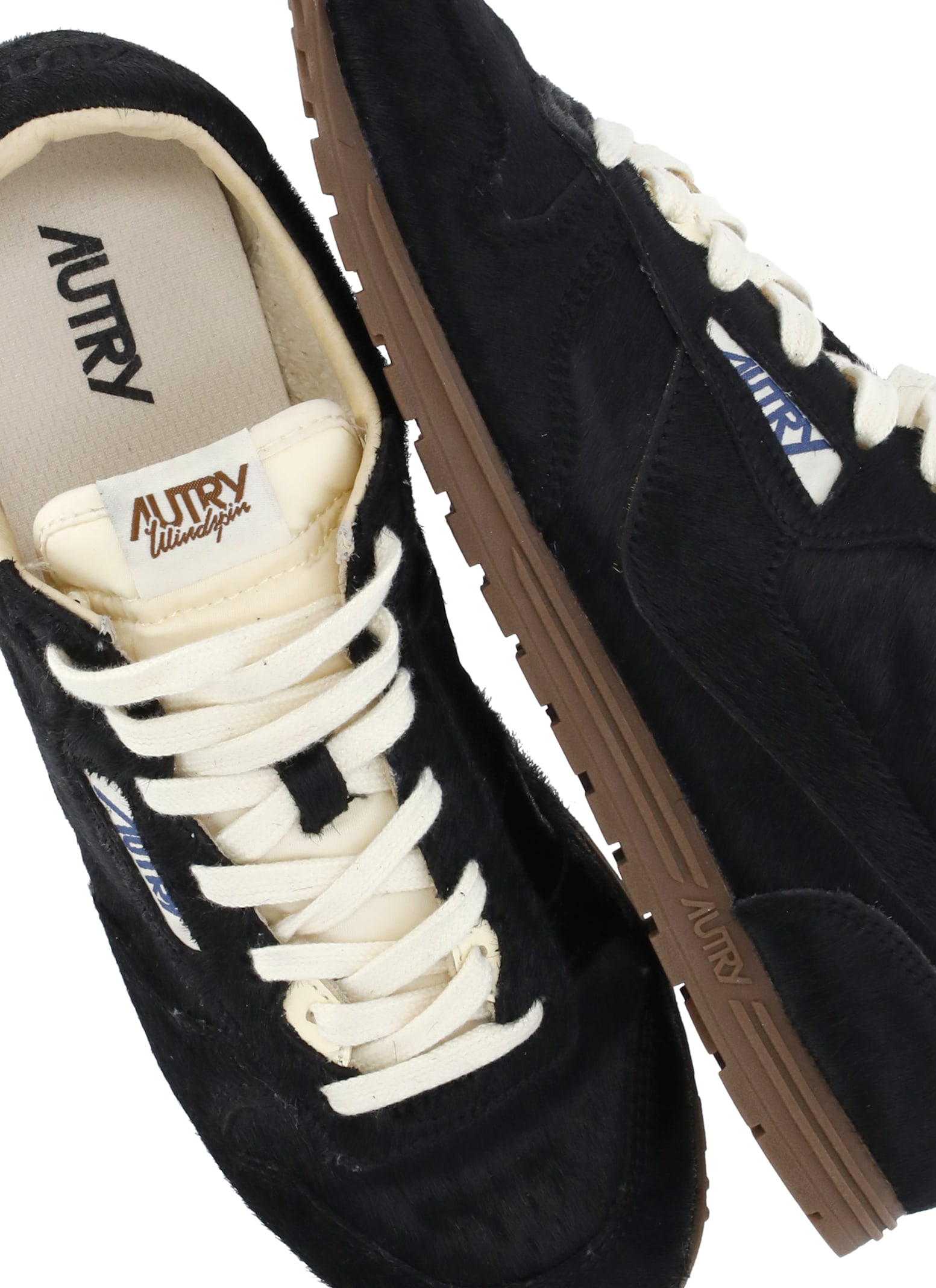 Autry Black Lace Up Sneakers In Black