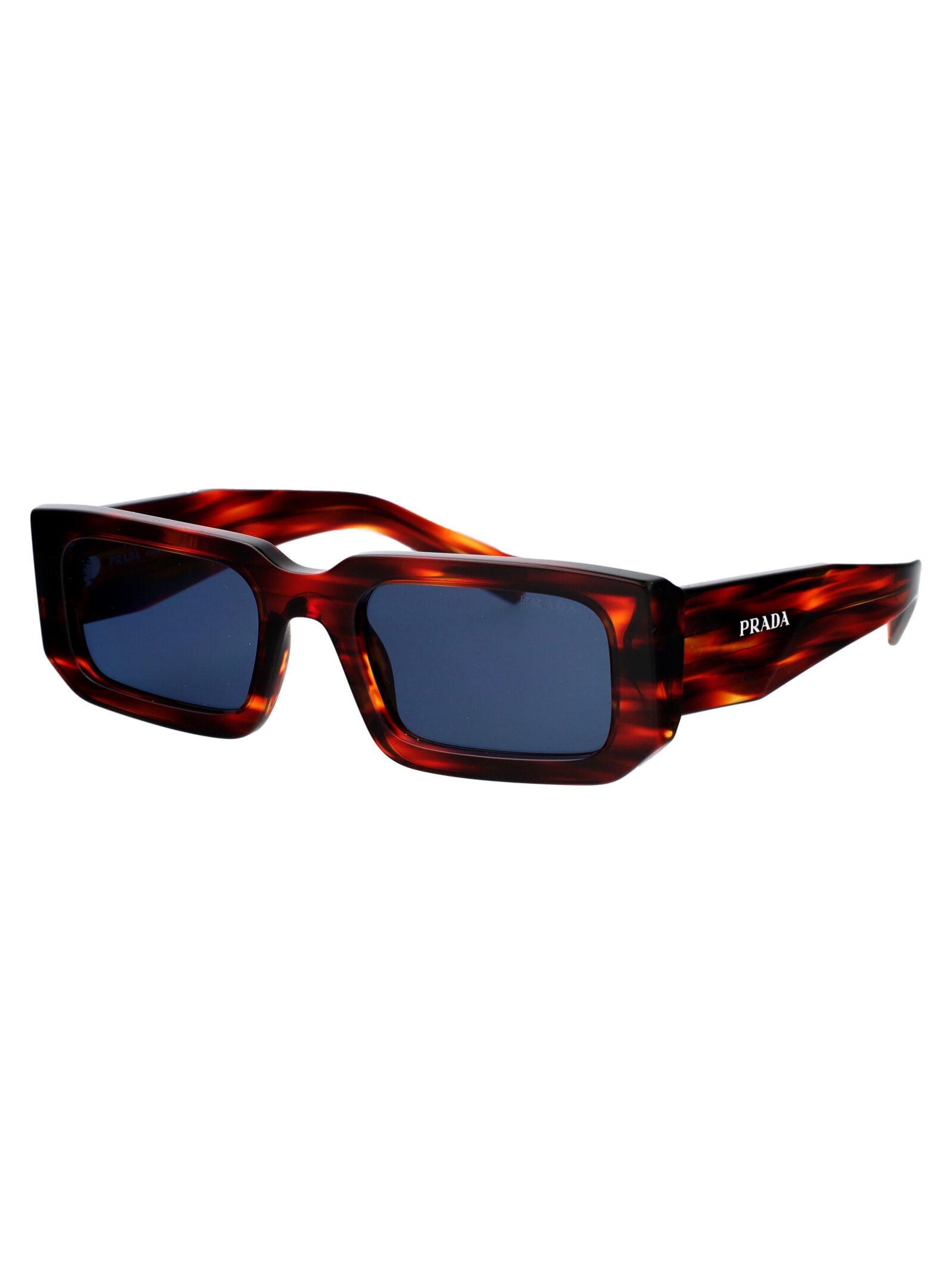 Shop Prada 0pr 06ys Sunglasses In 17r06a Striped Radica