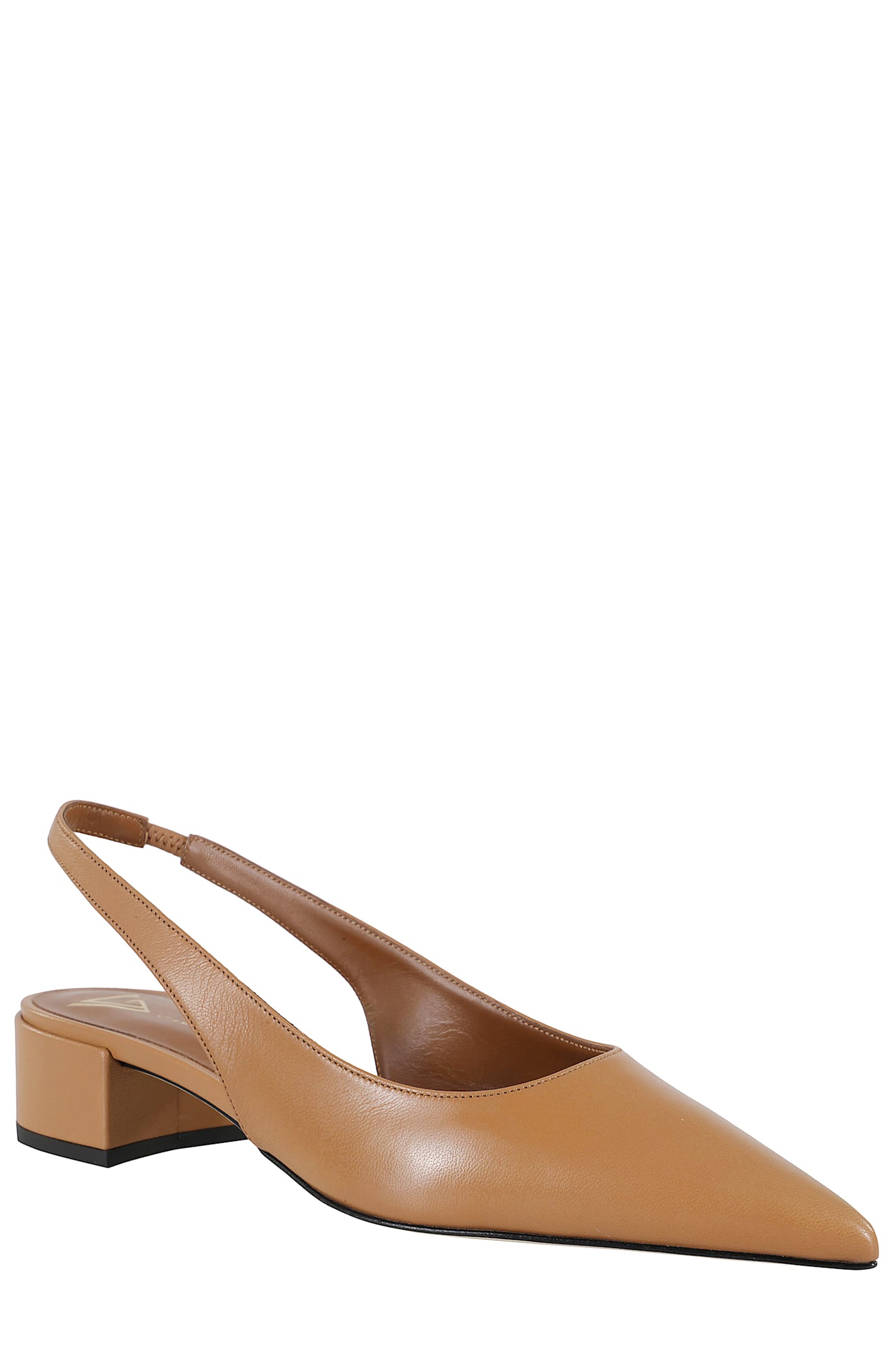Giampaolo Viozzi Pointed Toe Slingback Shoes In Cuoio