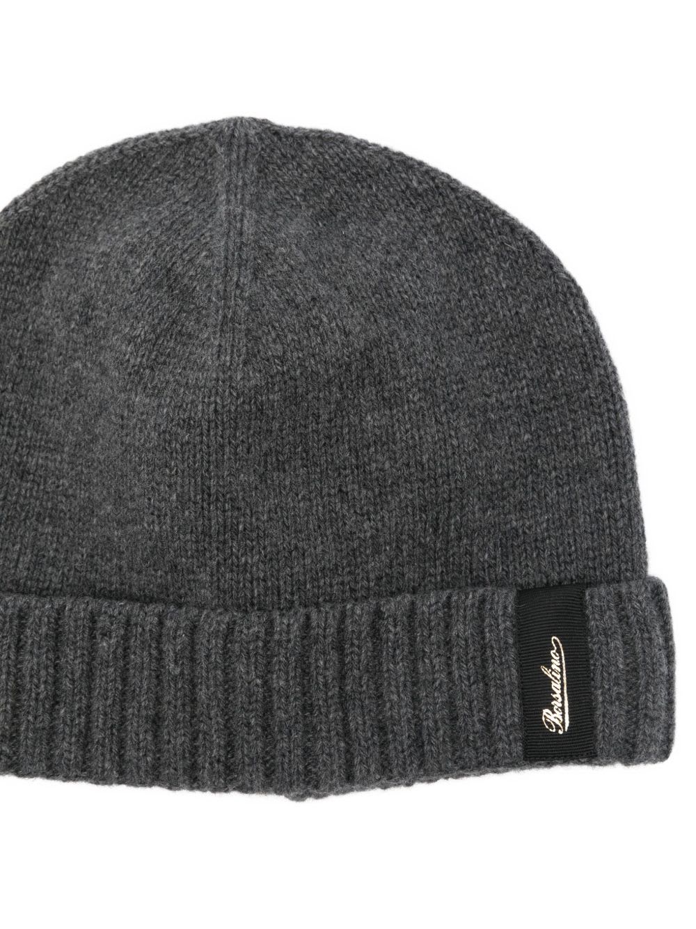 Borsalino Green City Textured Beanie In Gray