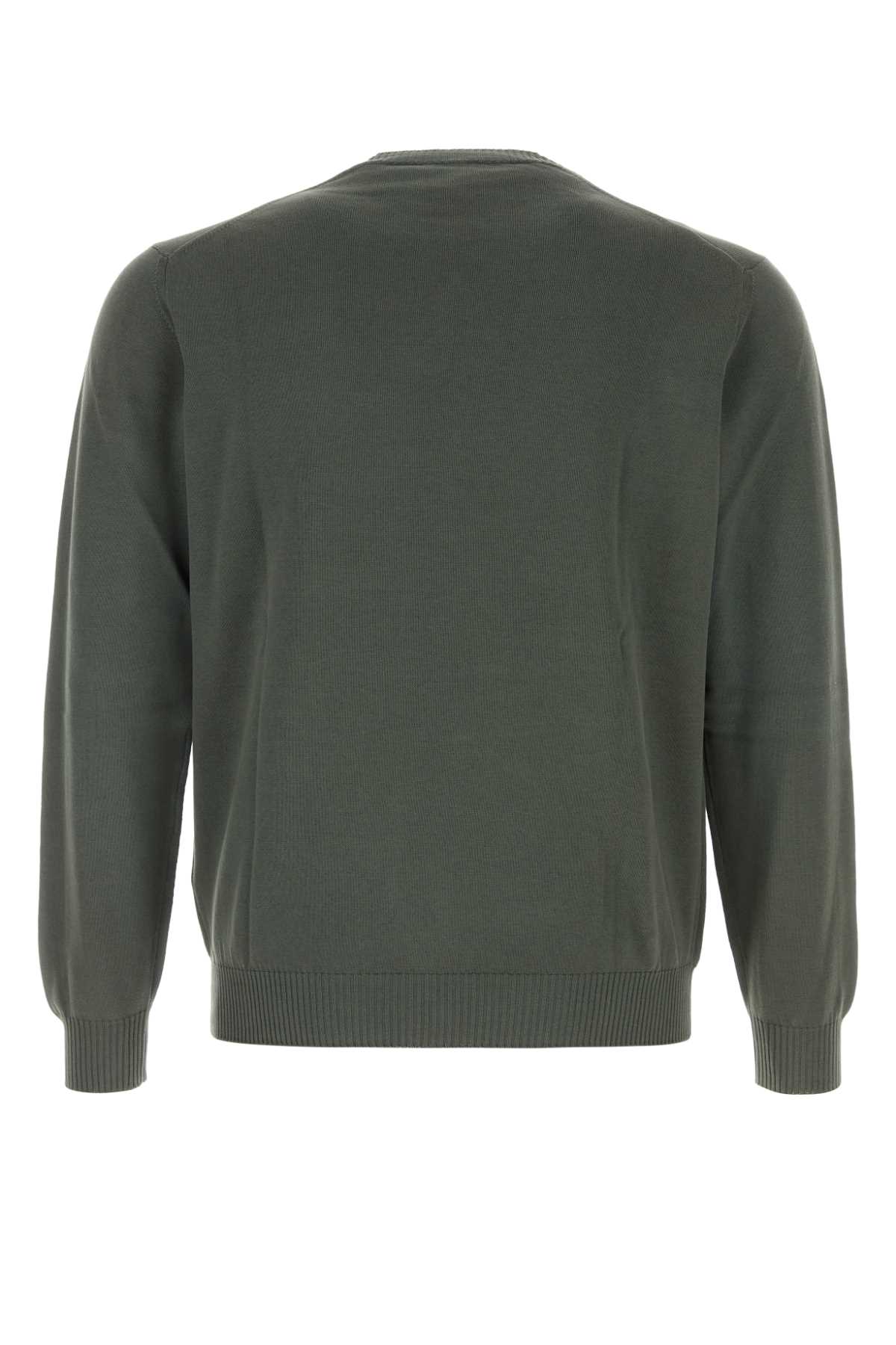 Fedeli Sage Green Cotton Sweater In 192