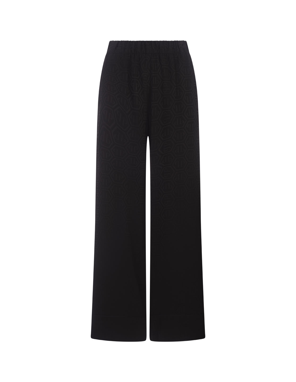 PHILIPP PLEIN PIJAMA TROUSERS MONOGRAM IN BLACK 