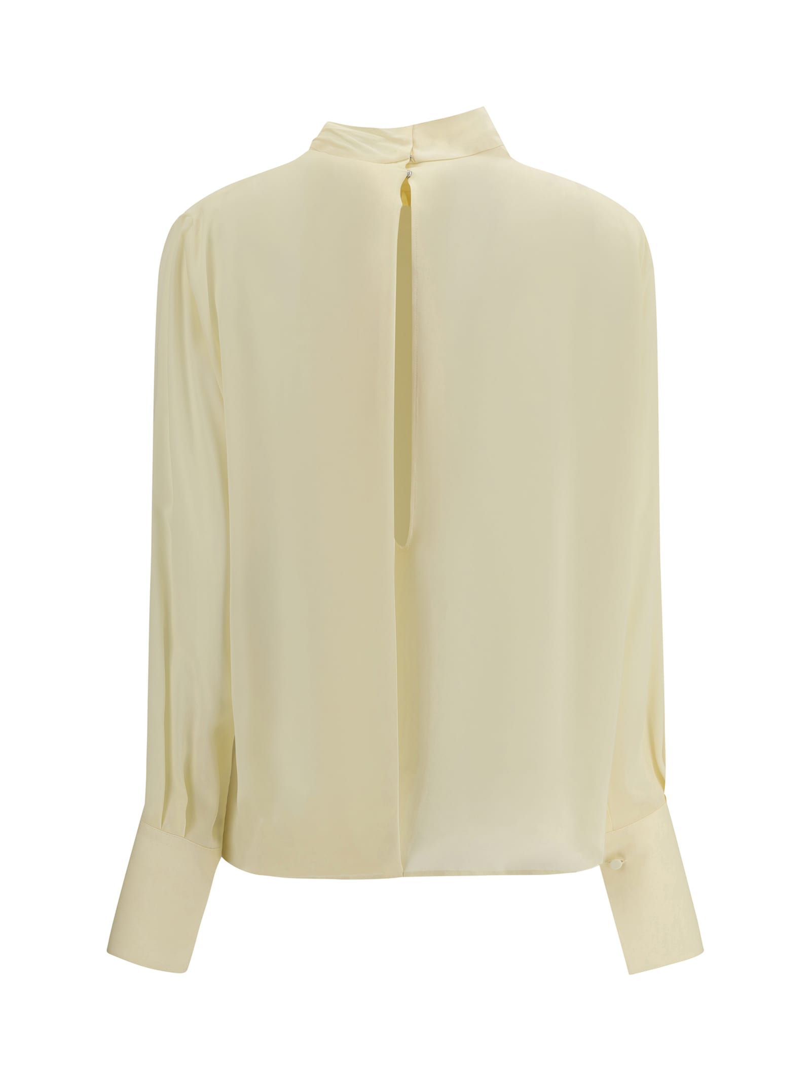 Tom Ford Silk Georgette Blouse In Yellow