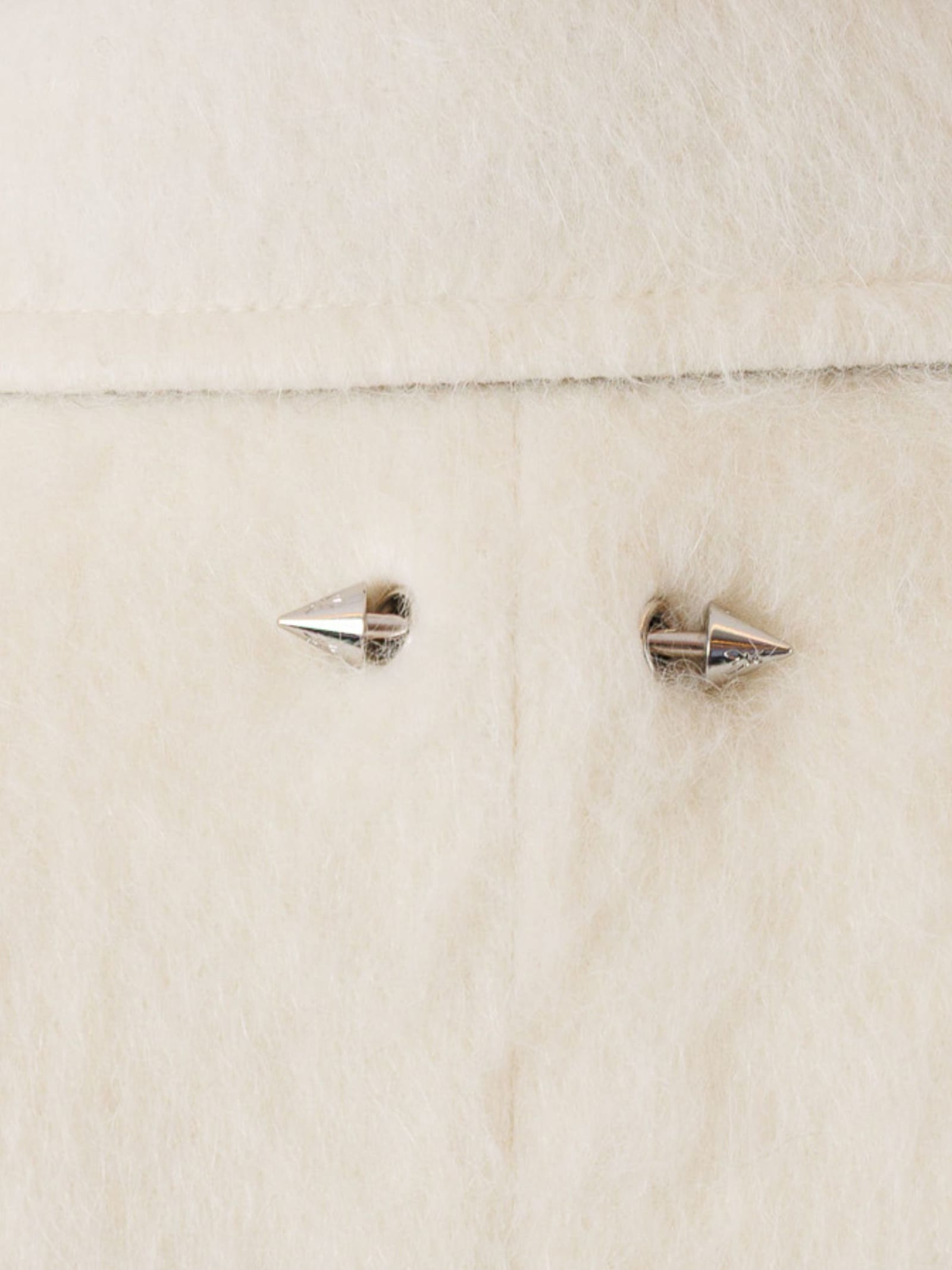 Patrizia Pepe Long Coat With Revers Collar In Neutral