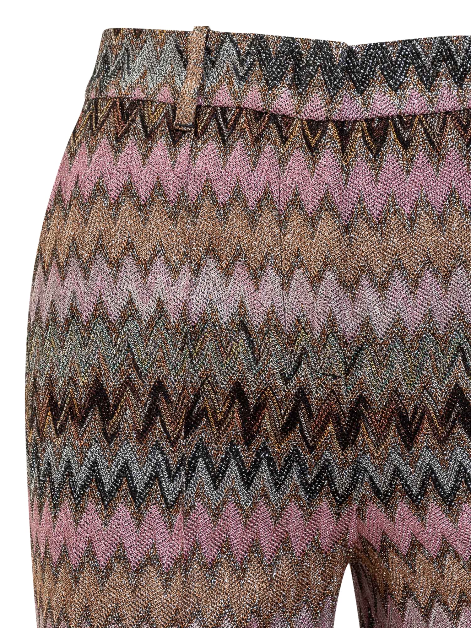 Shop Missoni Trousers With Zig Zag Pattern In L Multi