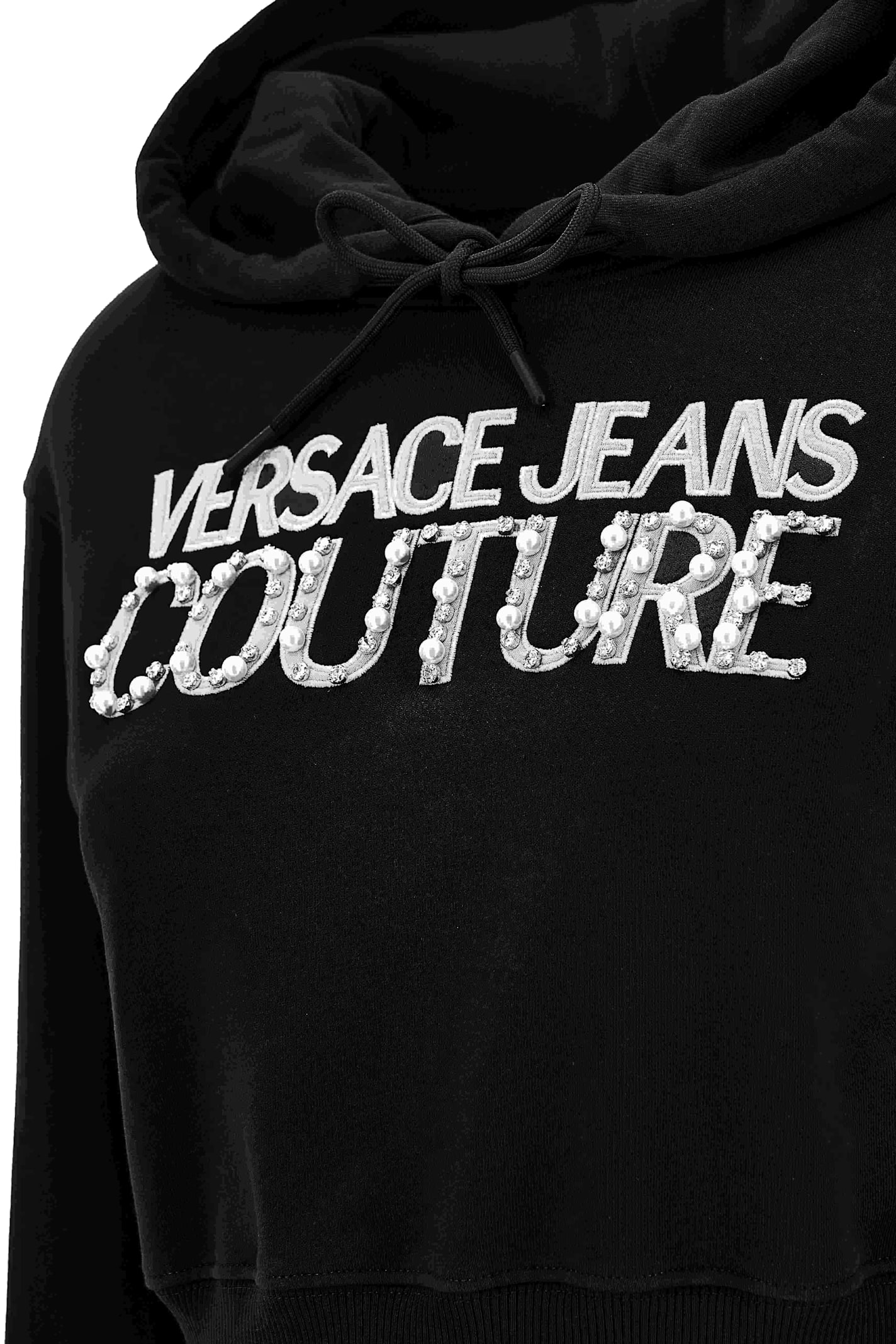 Shop Versace Jeans Couture Hoodie In Black