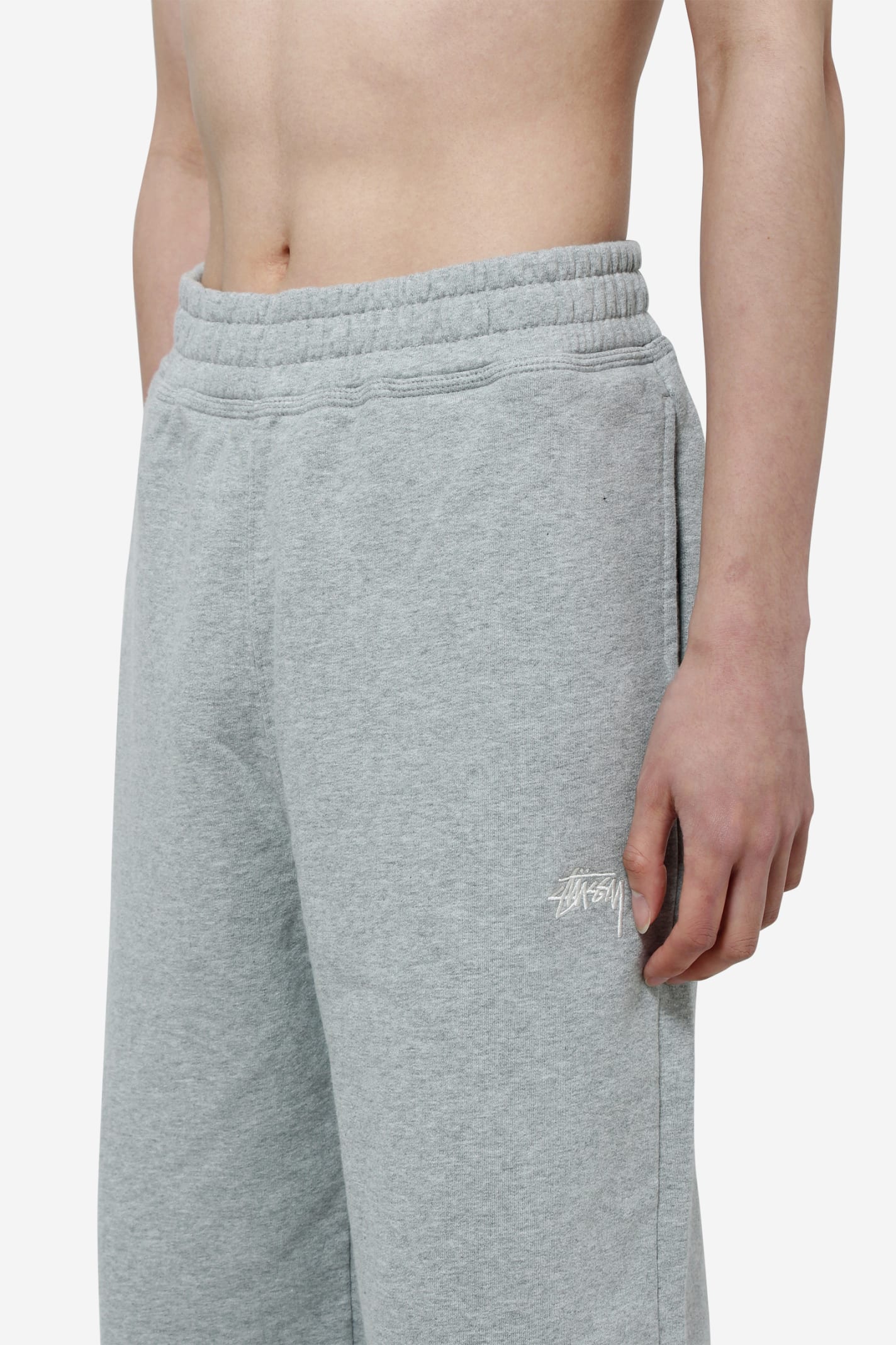 Shop Stussy Stock Logo Pants In Grey