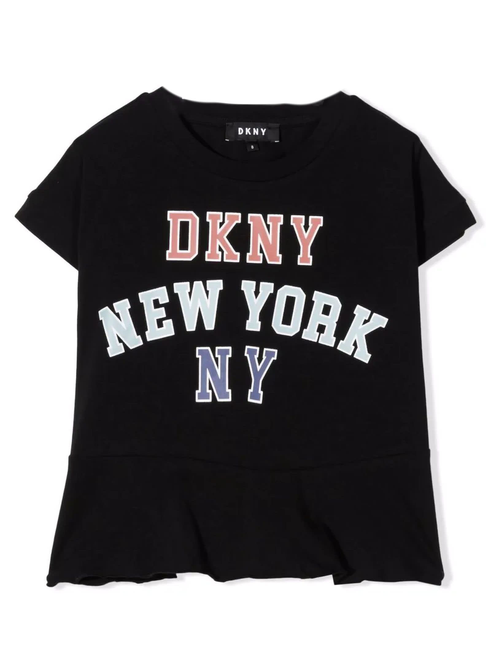 DKNY Black Cotton Tshirt