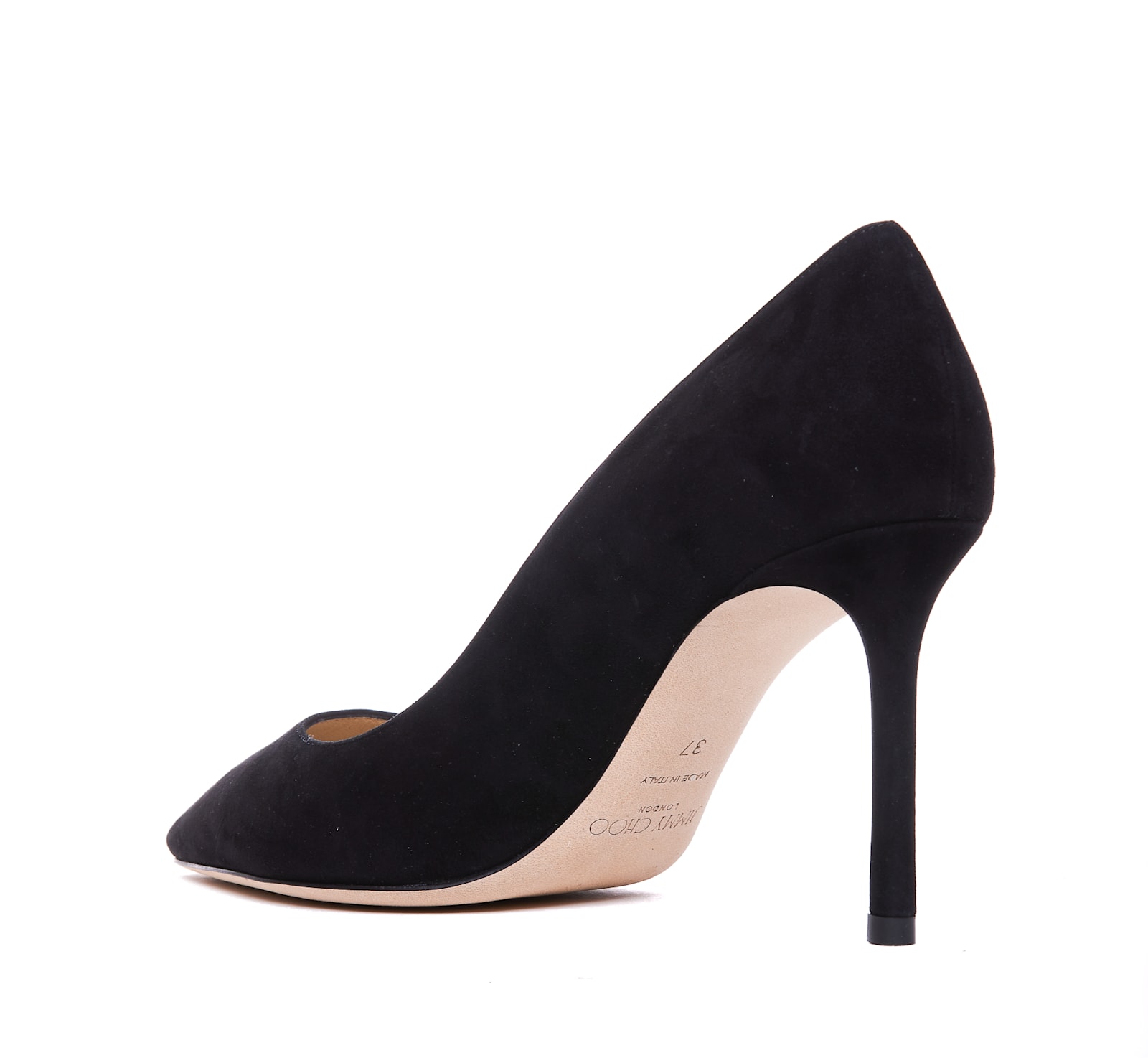 Jimmy Choo Romy 85 Spitze Pumps Aus Schwarzem Leder Mit Eidechsen-print In Black