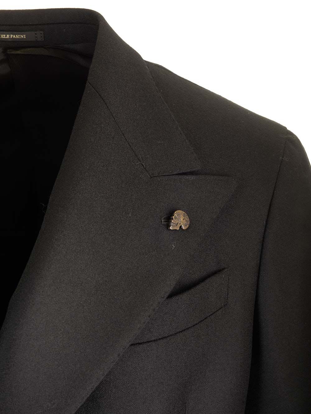 Shop Gabriele Pasini Double-breasted Wool Jacket In Black