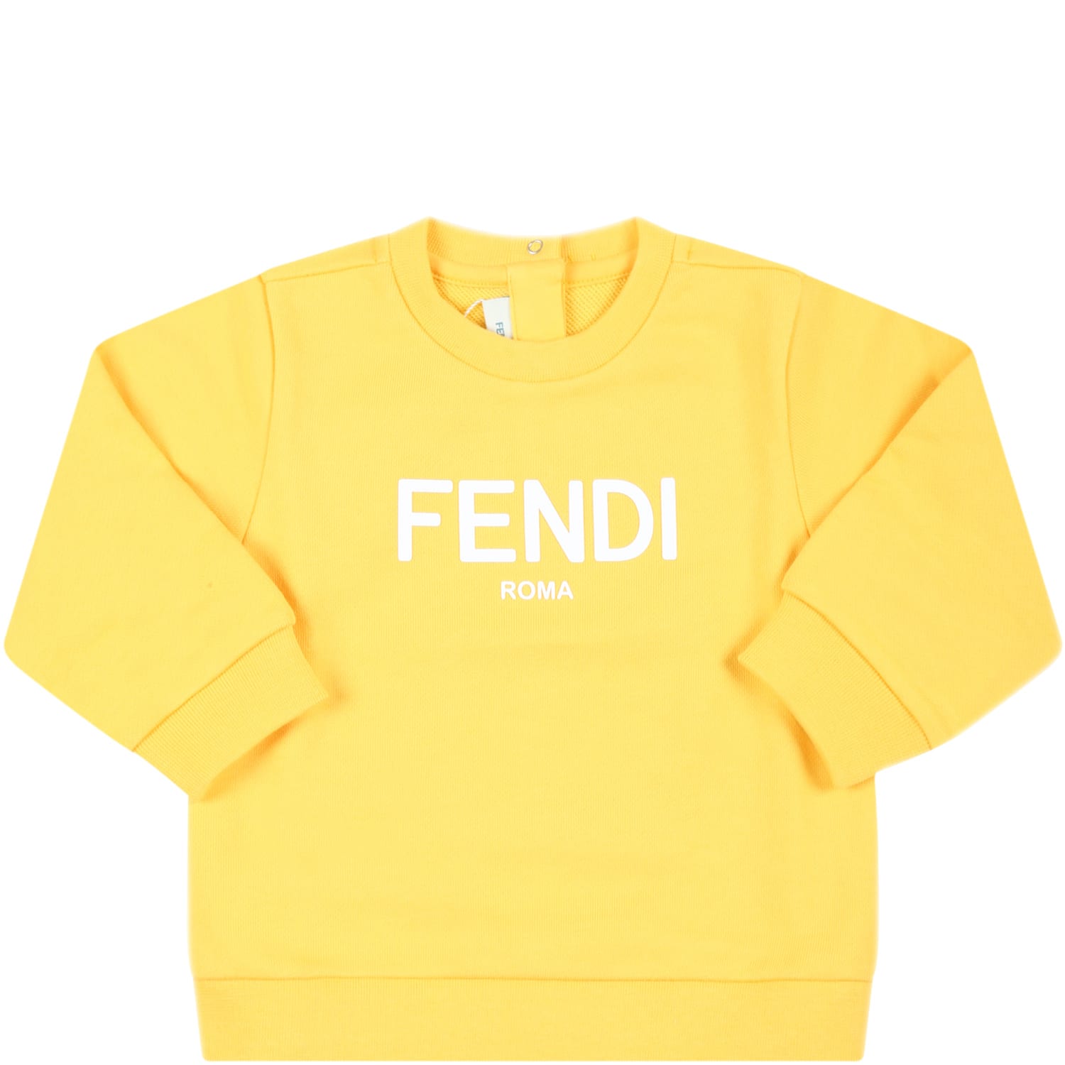 Fendi Hoodie - Yellow w. Logo » Fast Shipping » Kids Fashion