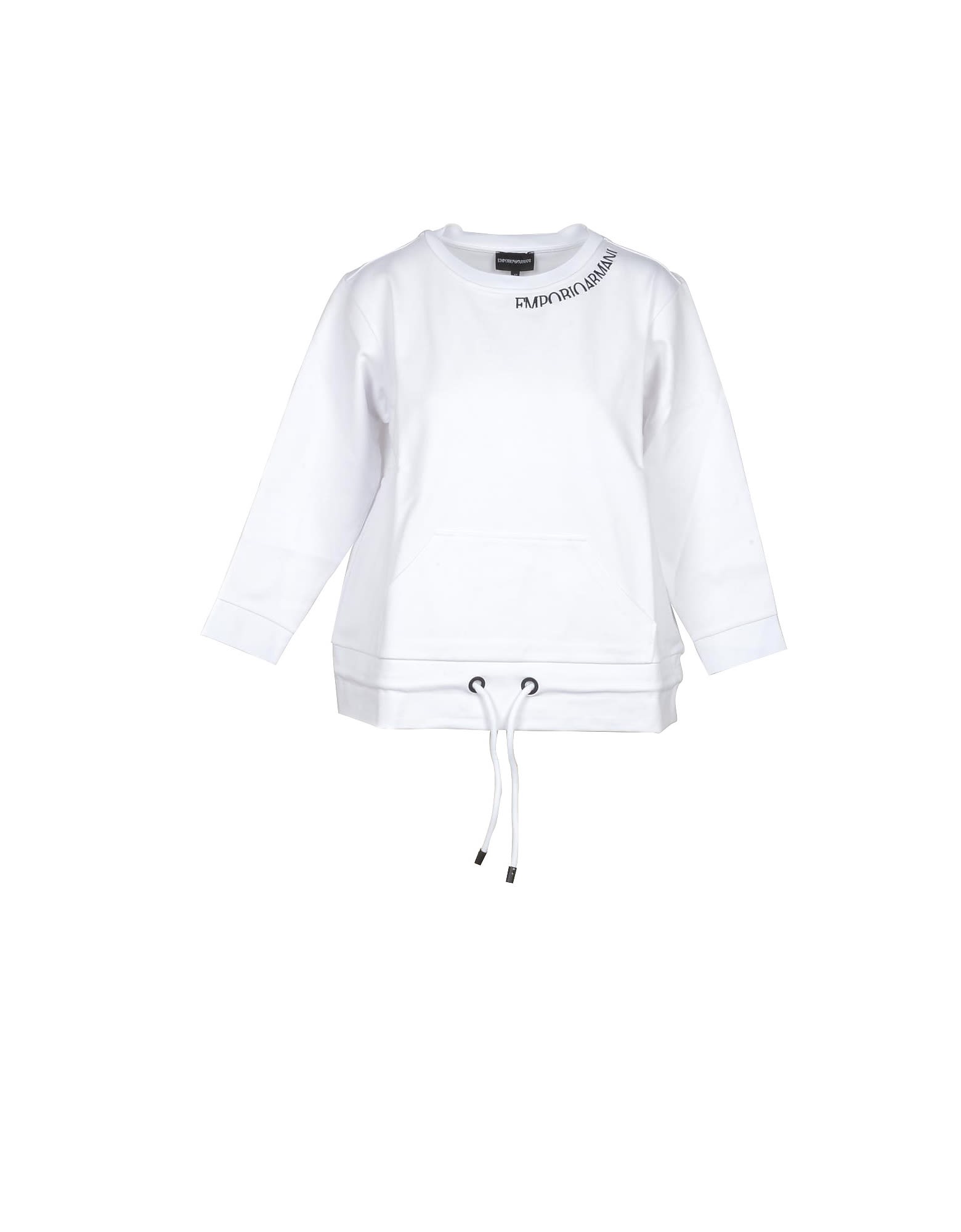 Emporio Armani Womens White Sweatshirt
