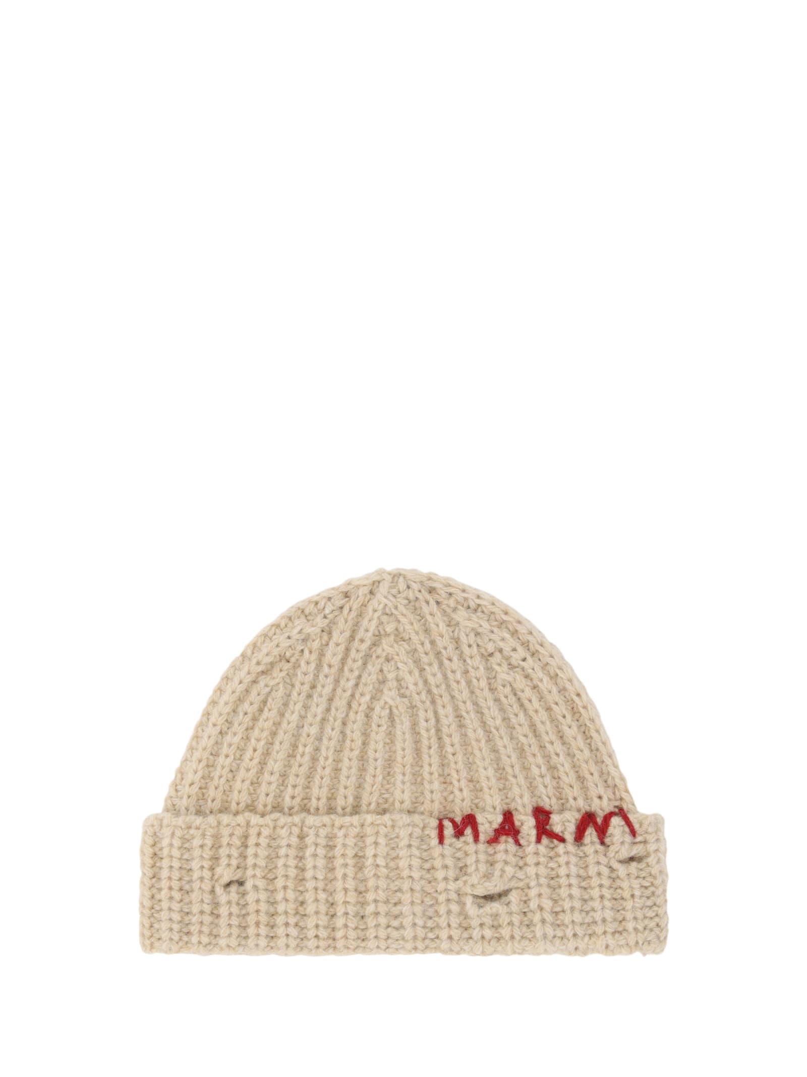 Shop Marni Beanie Hat In Moccasin