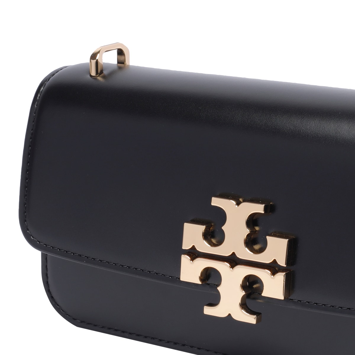 Shop Tory Burch Small Eleanor E/w Convertible Shoulder Bag In Nero