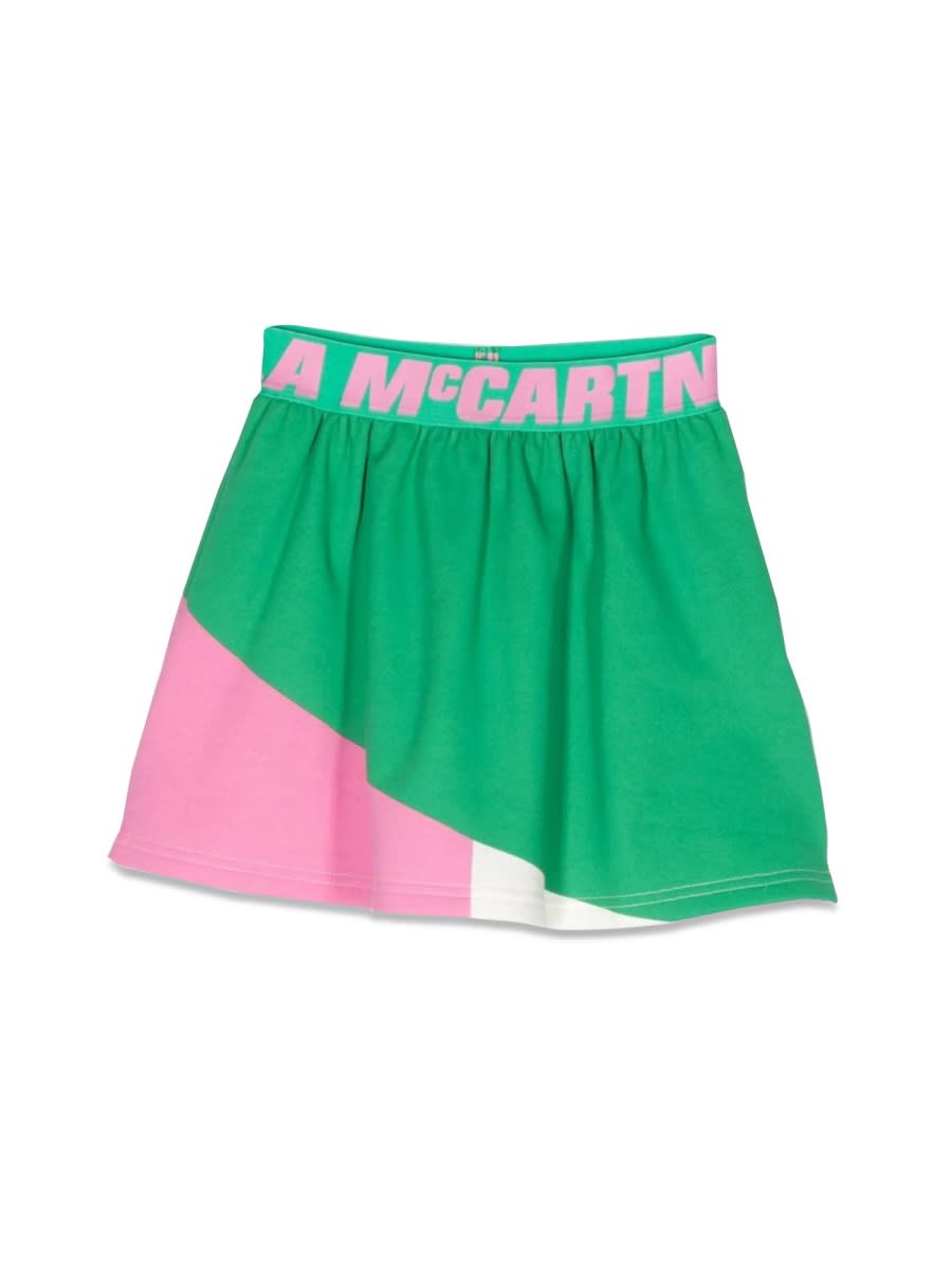 Shop Stella Mccartney Sweatshirt Skirt In Multicolour