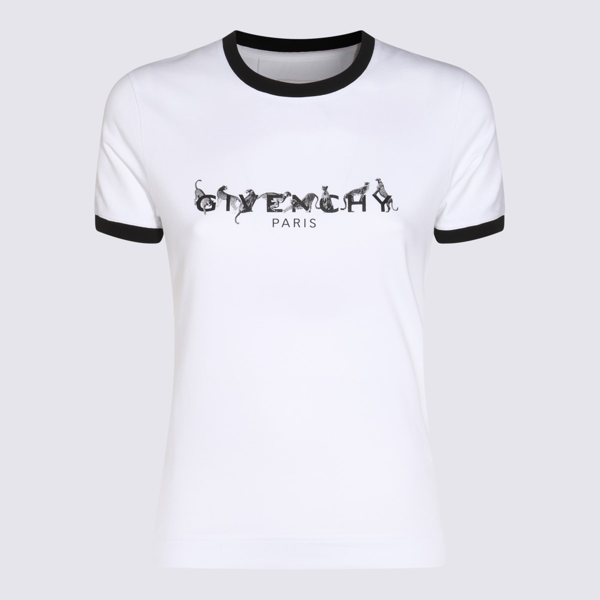 Givenchy White And Black Cotton T-shirt