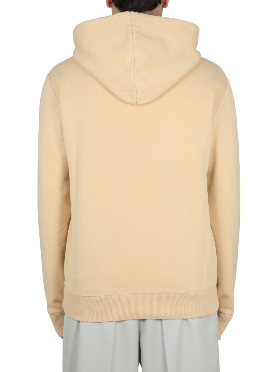 Shop Lanvin Sweatshirt With Logo In Beige