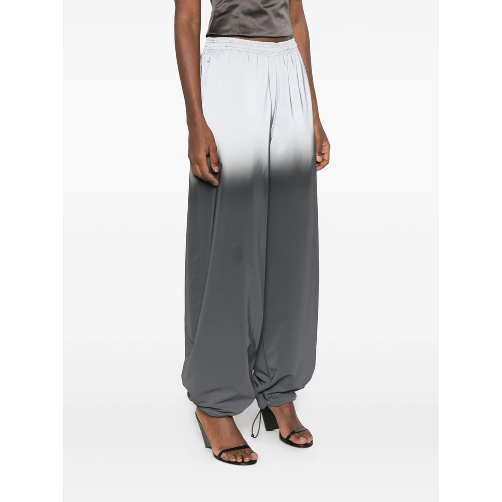 Alexander Wang Gradient Reflective Track Pants In Metallic