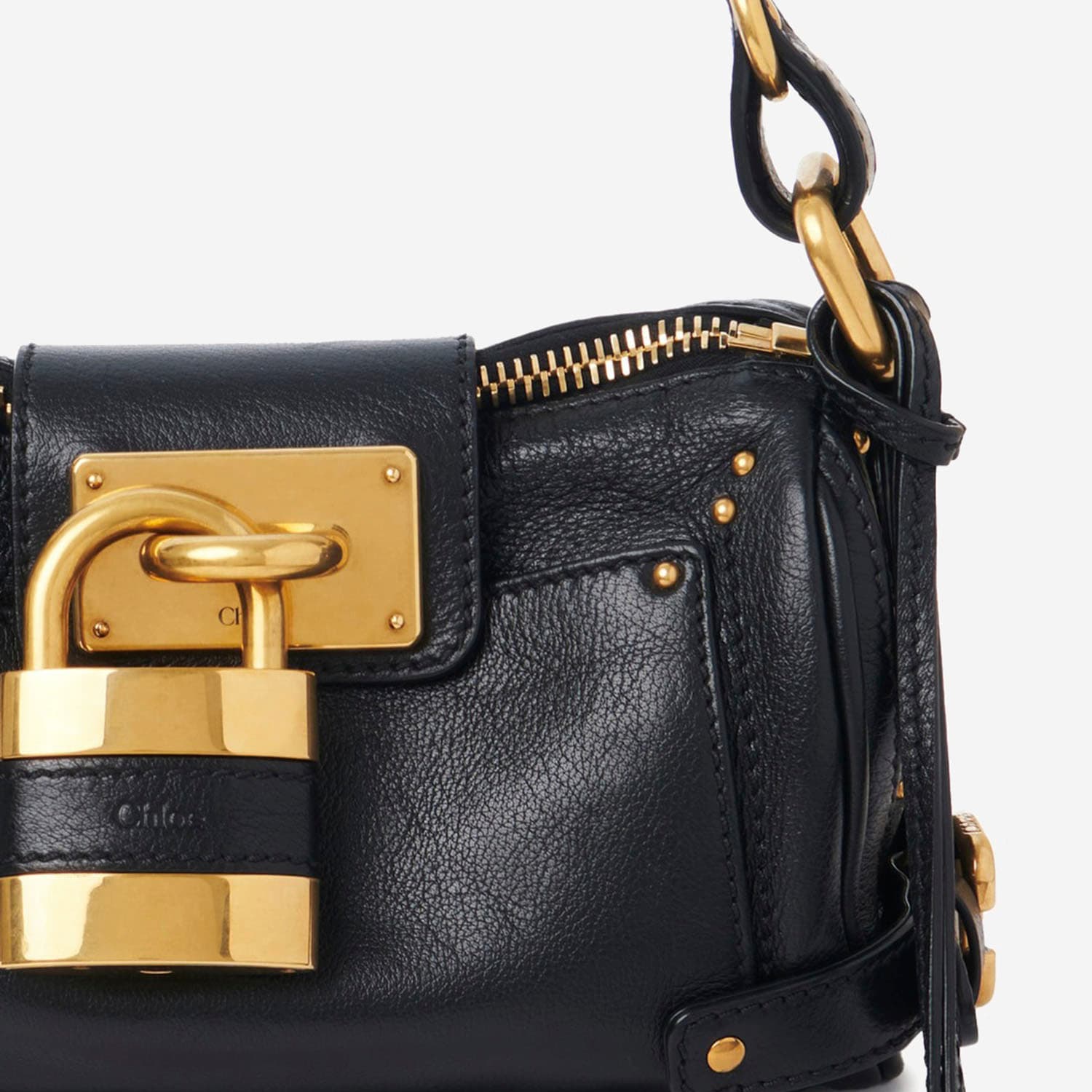 Chloé Borsa Con Catena Paddington Piccola In Pelle Granata In Black