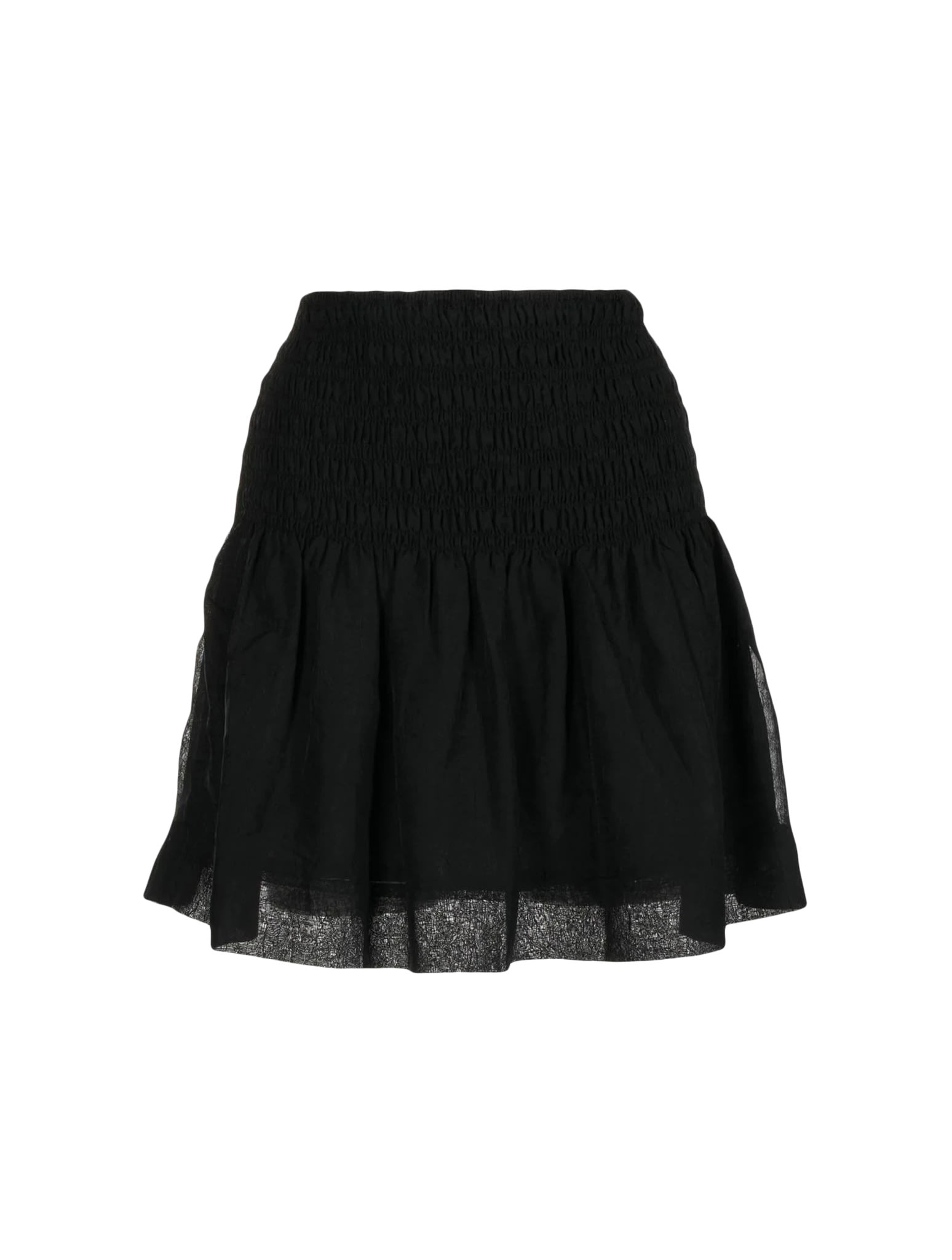 Ganni Crinkled Georgette Smock Mini Skirt