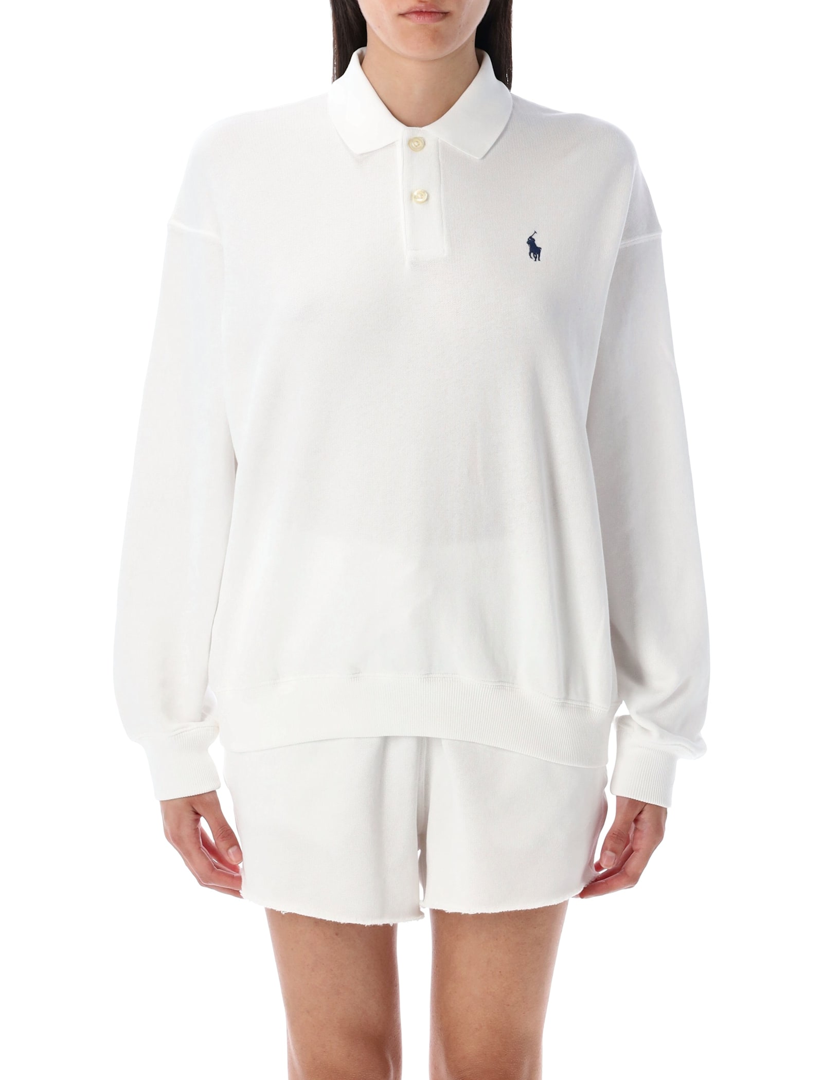 Polo Ralph Lauren White Cotton Polo Sweatshirt