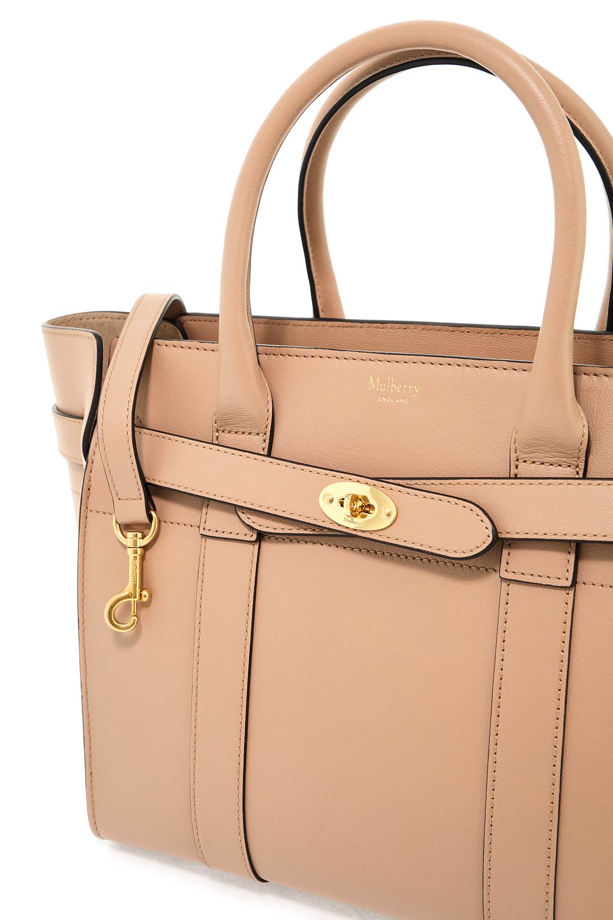 Shop Mulberry Zipped Bayswater Handbag In Maple (beige)