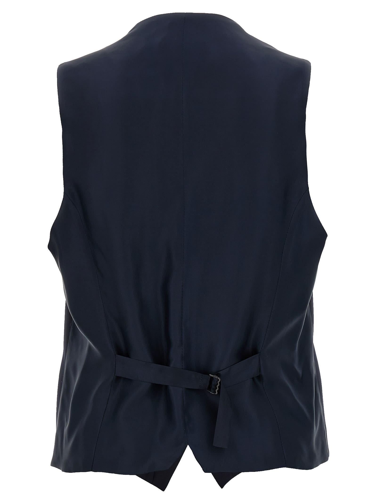 Pal Zileri Tailored Vest With V-neckline And Adjustable Back Strap