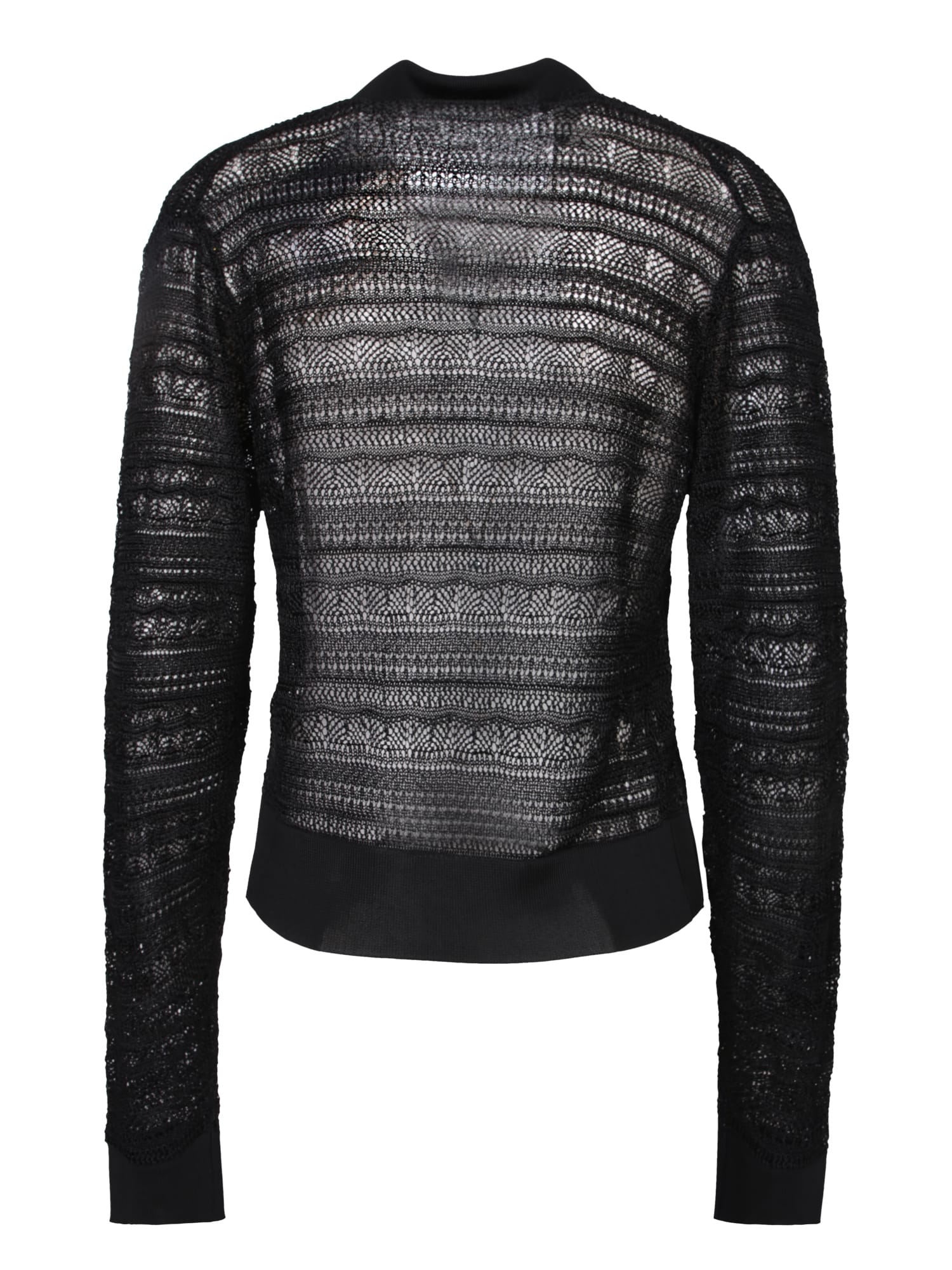 Atomo Factory Knit Viscose Cardigan In Black