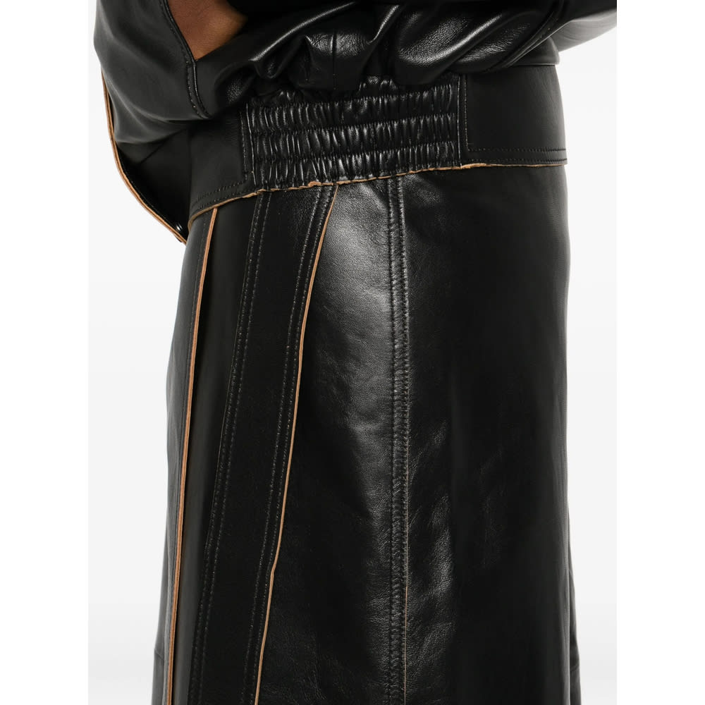 Calvin Klein Jeans Est.1978 Leather Skirt In Black