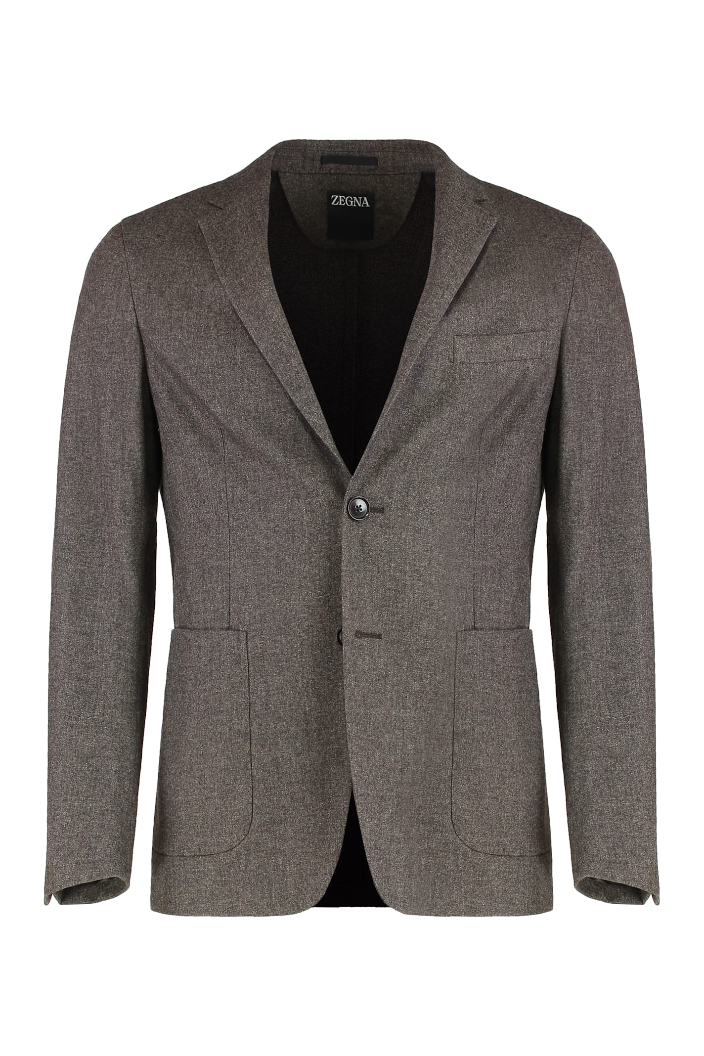 Zegna Single-breasted Jacket In Wool Blend