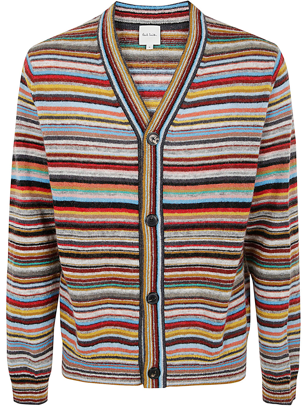 Shop Paul Smith Mens Cardigan Button Thro In Multi