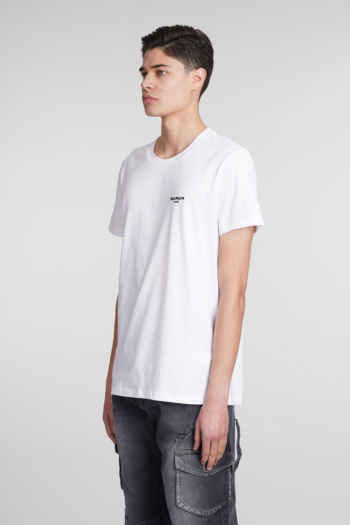 Shop Balmain T-shirt In White Cotton