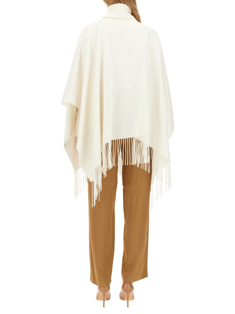 Shop Fabiana Filippi Cape Of Wool In Natural