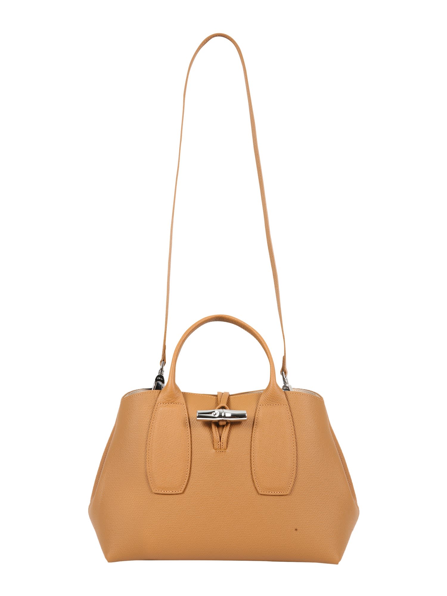 Shop Longchamp Medium Roseau Bag In Brown