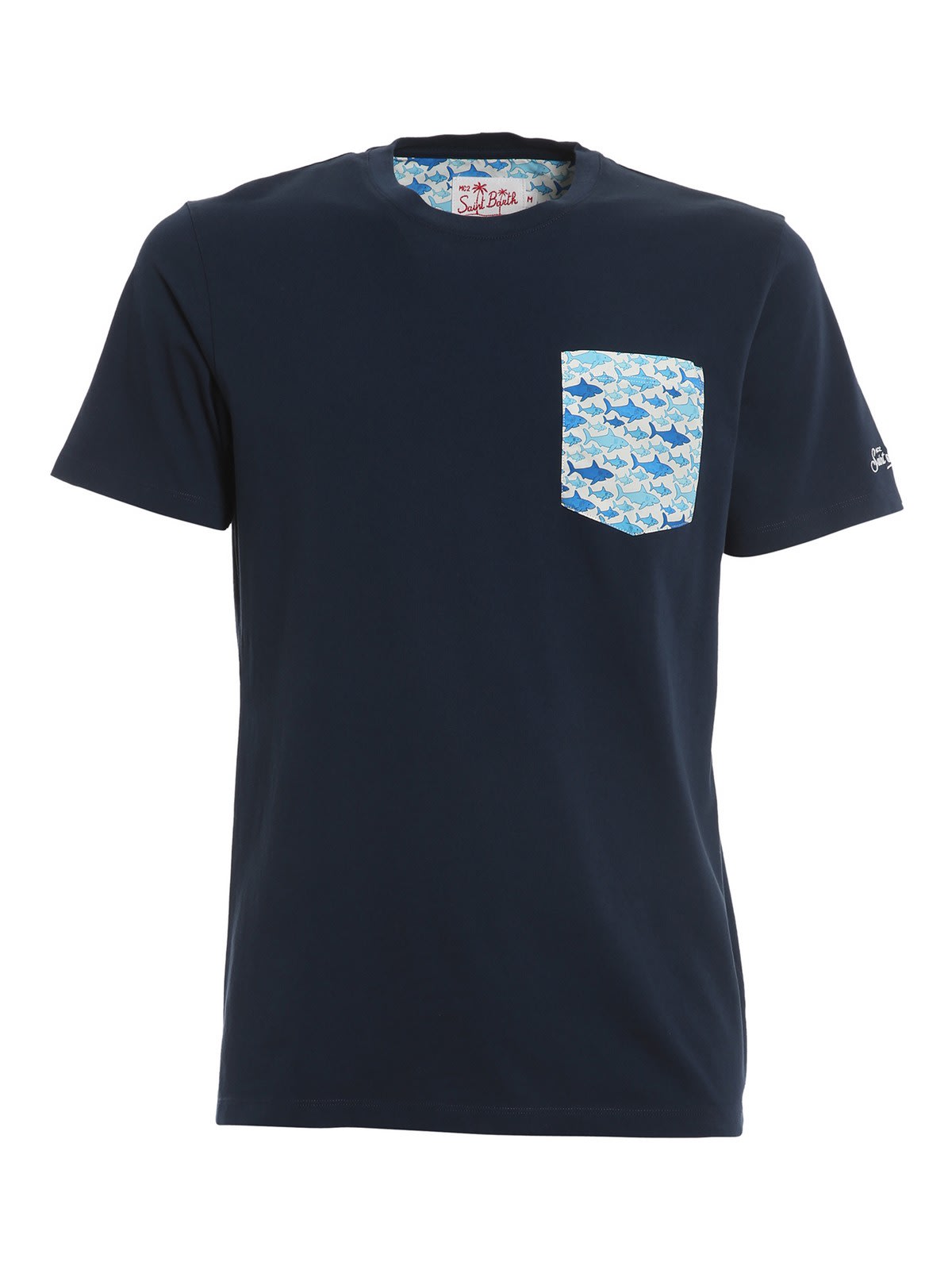 MC2 Saint Barth T-shirt Con Stampa Stampata Blu Blanche02915b
