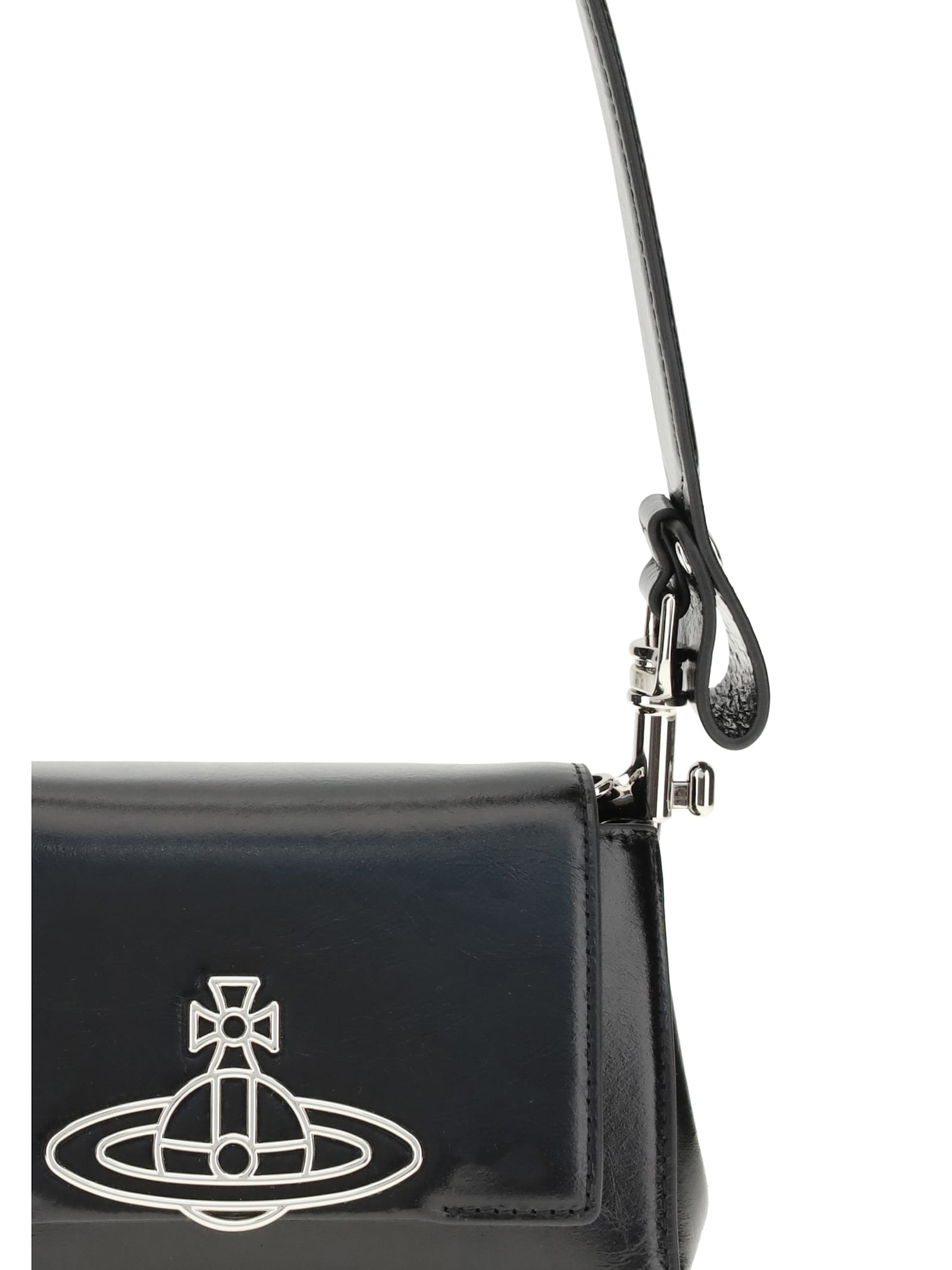Vivienne Westwood Orb-embellished Patent Leather Shoulder Bag