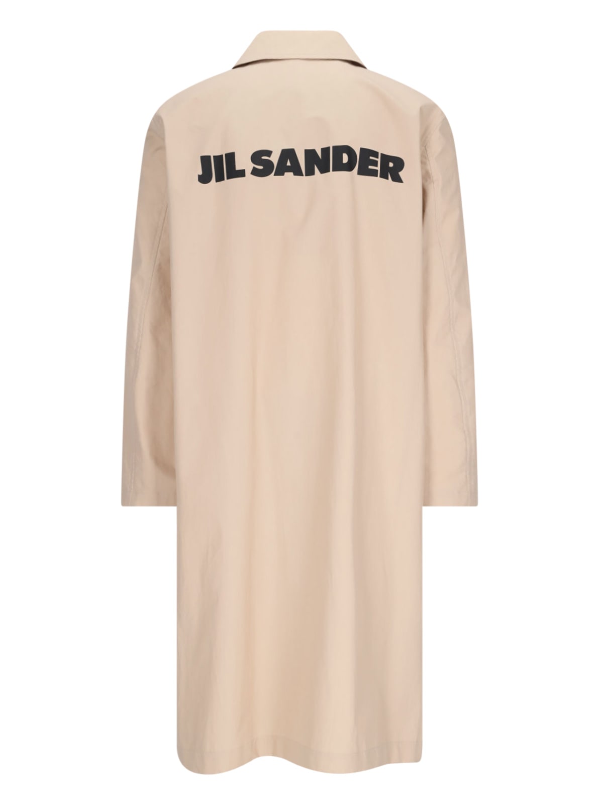 Jil Sander Logo Trench Coat - Beige In Beige