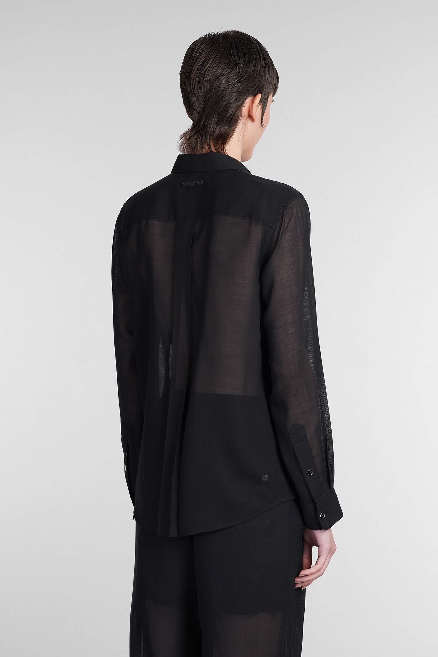 Helmut Lang Shirt In Black Wool In Black