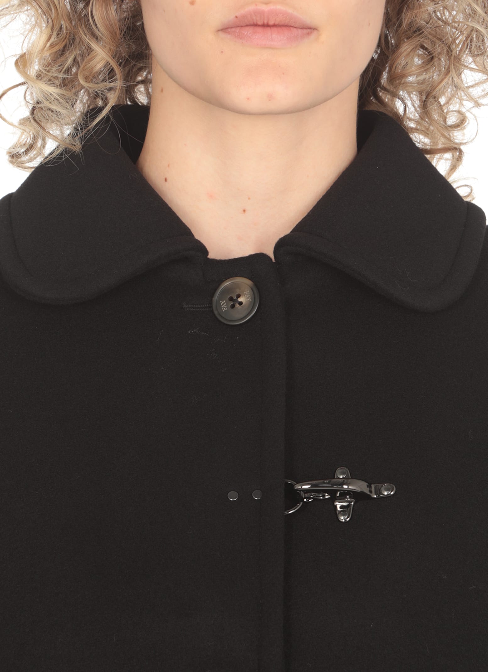 Fay Wool And Cashmere Coat In Black