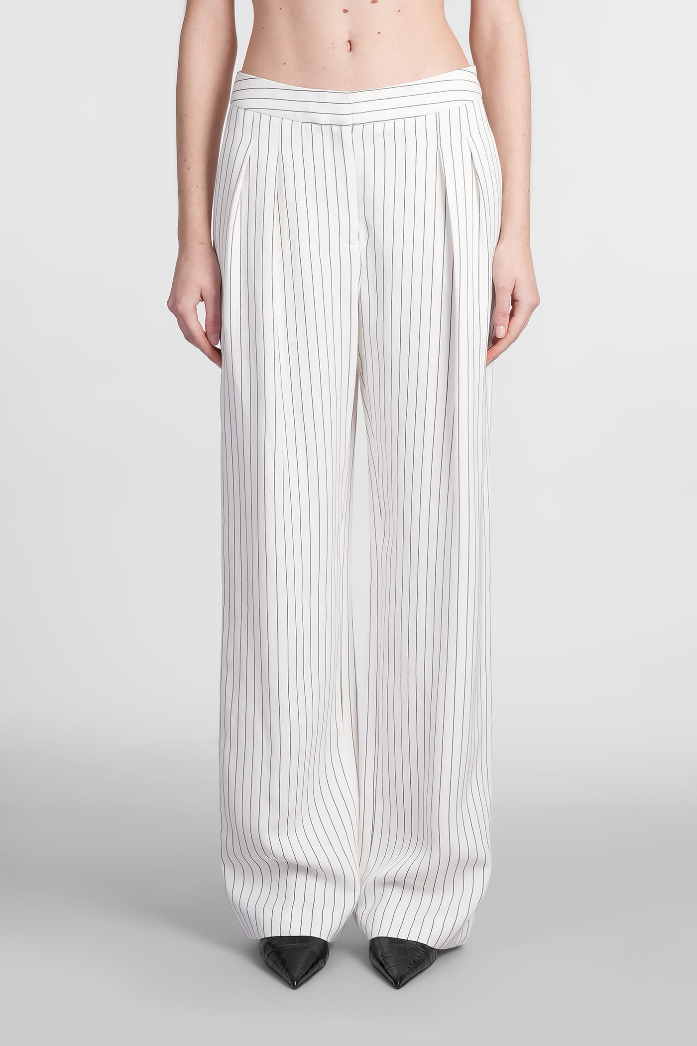 Ayla Pants In White Viscose