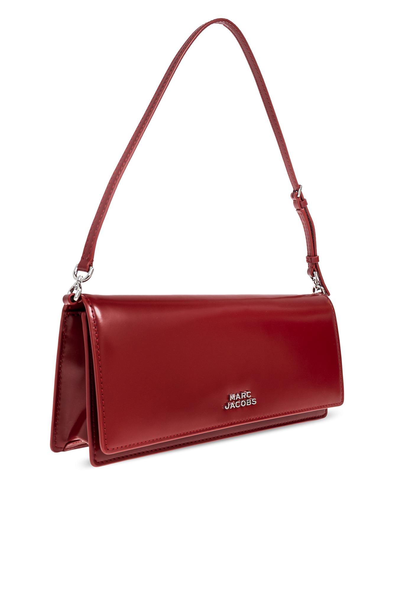 Marc Jacobs Leather Clutch In Burgundy